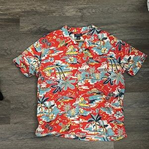 Polo Ralph Lauren Red Tropical Print Shirt